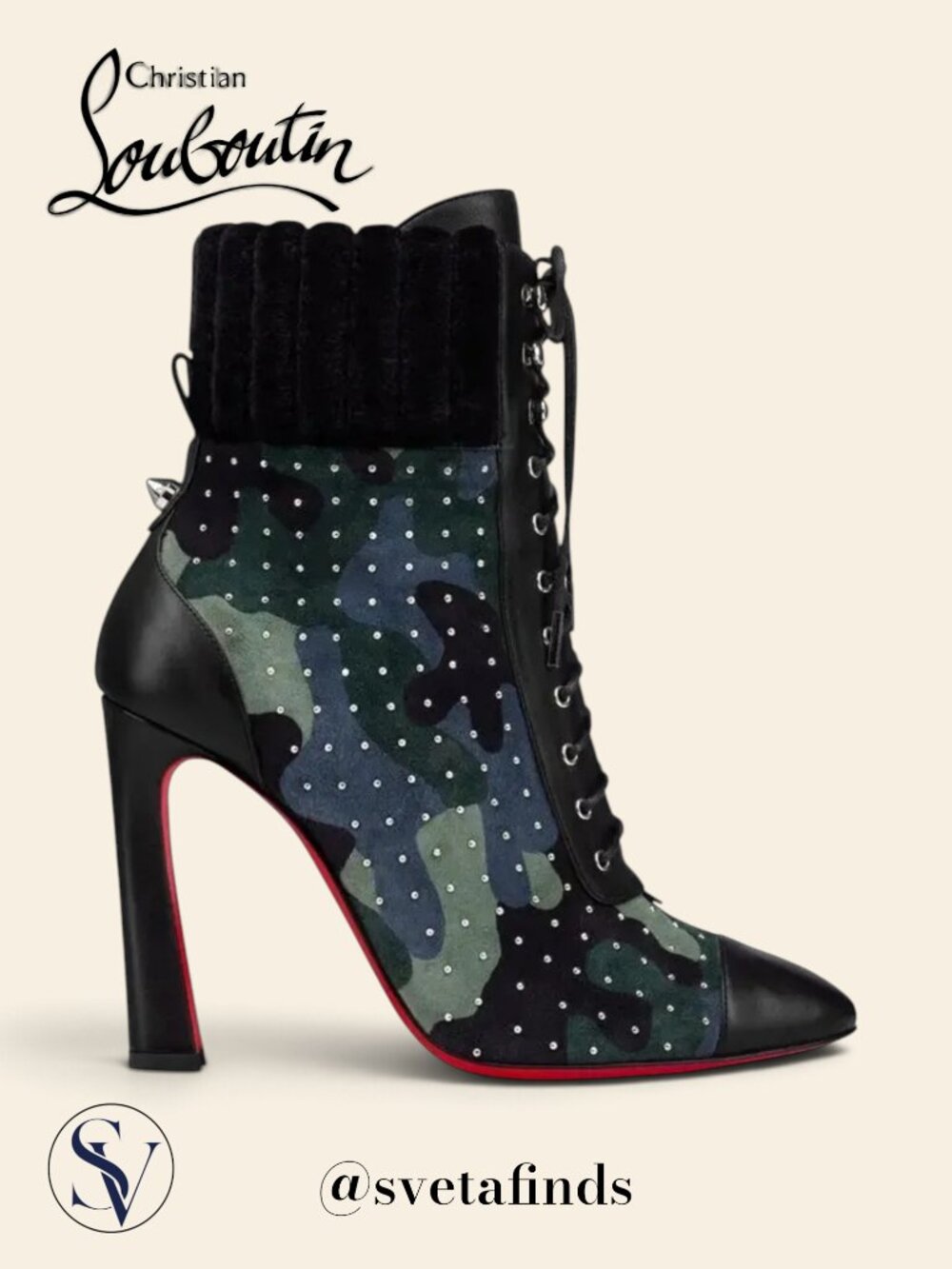 NWOB Christian Louboutin Women’s Dakita Studded Bootie Size 38.5